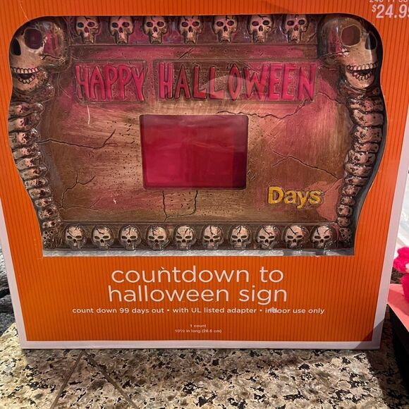 Target Electronic HALLOWEEN 2009 Count Down To Halloween Skull Sign RARE HTF - Picture 12 of 15